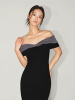 Load image into Gallery viewer, Contrast Off Shoulder Twist Dress [2 Colours]
