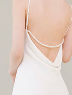 Load image into Gallery viewer, Drop Back Bead Drape Maxi Dress in White

