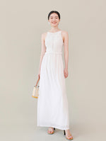 Load image into Gallery viewer, Crochet Cami Maxi Dress in White

