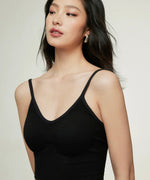 Load image into Gallery viewer, Padded Ribbed Bra Top in Black
