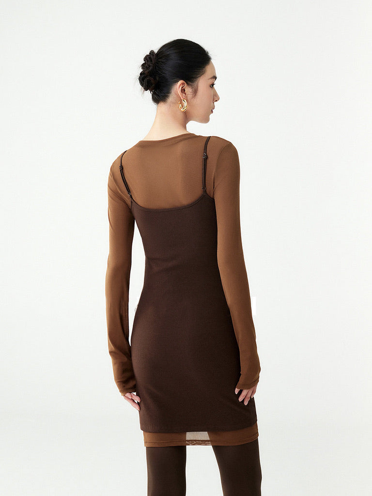 Layer Camisole Sheer Dress [2 Colours]