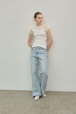 Load image into Gallery viewer, Korean Tie Denim Jeans in Blue
