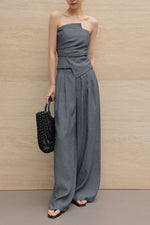 Load image into Gallery viewer, Bustier Top // Trousers Set in Grey

