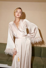 Load image into Gallery viewer, Prisca Feather Wrap Maxi Dress [3 Colours]
