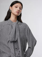 Load image into Gallery viewer, Oversized Ribbon Crepe Blouse [2 Colours]
