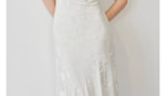 Load image into Gallery viewer, Embossed Floral Stretch Gown in White
