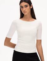 Load image into Gallery viewer, Classic Boatneck Stretch Mid Top [3 Colours]
