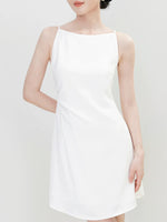 Load image into Gallery viewer, A-Line Mid Shift Dress in White
