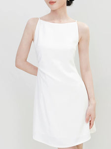 A-Line Mid Shift Dress in White