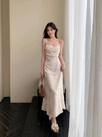 Load image into Gallery viewer, Floral Applique Maxi Dress in Cream
