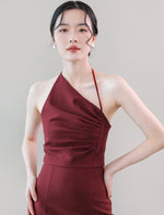 Load image into Gallery viewer, Asymmetric Halter Dress [2 Colours]
