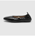 Load image into Gallery viewer, Korean Lecia Patent Square Flat in Black
