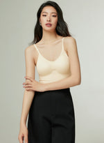 Load image into Gallery viewer, Padded Ribbed Bra Top in Cream
