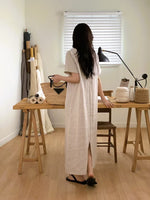 Load image into Gallery viewer, Korean Linen Sleeve Maxi [2 Colours]
