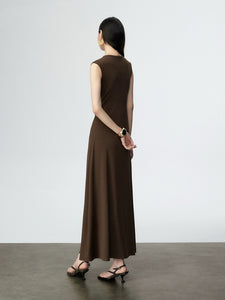 Sleeveless Line Stretch Dress [2 Colours]