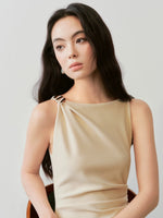 Load image into Gallery viewer, Embellished Boatneck Sheath Midi Dress [2 Colours]
