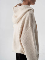 Load image into Gallery viewer, Oversized Wool Hoodie in Cream
