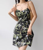 Load image into Gallery viewer, Marjorca Floral Tie Strap Mini Dress in Print
