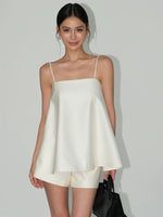 Load image into Gallery viewer, Satin Flare Cami Top // Tailored Shorts [2 Colours]
