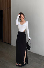 Load image into Gallery viewer, [Ready Stock] Tailored Slit Maxi Skirt - S
