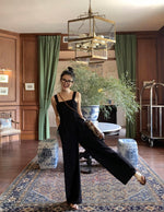 Load image into Gallery viewer, Sleeveless Pocket Maxi Jumpsuit in Black
