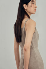 Load image into Gallery viewer, Korean Tencel Blend Twist Strap Sheath Dress [2 Colours]
