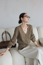 Load image into Gallery viewer, Ribbed Split Hem Cardigan [2 Colours]
