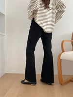 Load image into Gallery viewer, Korean Hidden Waistband Stretch Pants in Black
