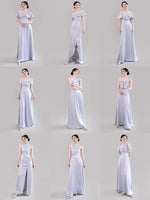 Load image into Gallery viewer, Satin Evening Maxi Dresses in Blue [4 Styles]
