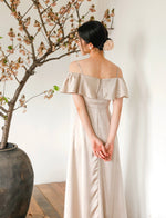 Load image into Gallery viewer, Ruffle Cami Maxi Dress in Champagne
