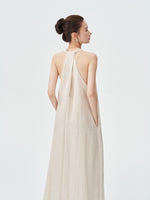 Load image into Gallery viewer, Linen Pocket Twist Back Maxi Dress [2 Colours]
