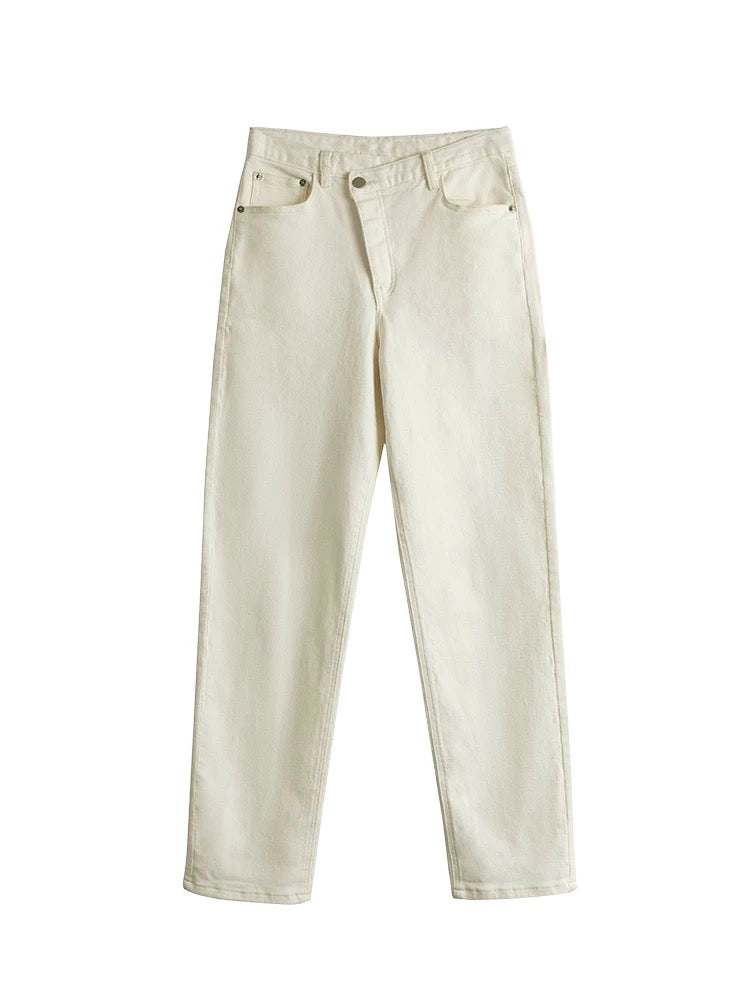 Criss Cross Jeans in White