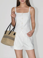 Load image into Gallery viewer, Tencel Blend Cami Vest Top // Tailored Pleat Shorts [2 Colours]
