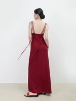 Load image into Gallery viewer, Double Cami Ribbon Dress in Red
