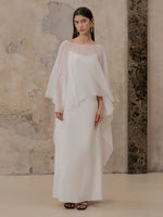 Load image into Gallery viewer, Sheer Kaftan Top in White
