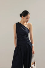 Load image into Gallery viewer, Toga Top // Trousers Set in Navy
