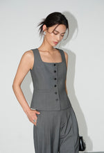 Load image into Gallery viewer, Tailored Peplum Vest [2 Colours]
