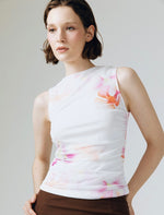 Load image into Gallery viewer, Harper Floral Sleeveless Top in White
