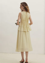 Load image into Gallery viewer, Pleated Peplum Top // Midi Skirt Set [2 colours]
