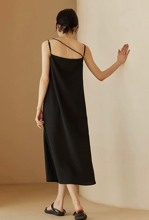 2-Way Slip Dress in Black