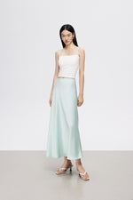 Load image into Gallery viewer, High Waist Maxi Slip Skirt in Mint

