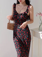 Load image into Gallery viewer, Dahlia Floral Flutter Strap Midi Dress [2 Colours]
