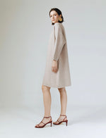 Load image into Gallery viewer, Soft Knit Dress + Cardigan Set in Beige
