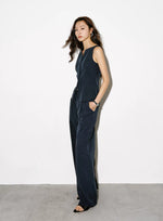 Load image into Gallery viewer, Tencel Vest // Trousers Set in Navy
