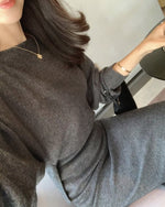 Load image into Gallery viewer, Korean Slit Knit Dress [3 Colours]
