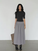 Load image into Gallery viewer, Melange Mid Sleeve Knit Top [2 Colours]
