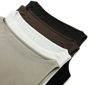 Boatneck Sleeveless Top [4 Colours]