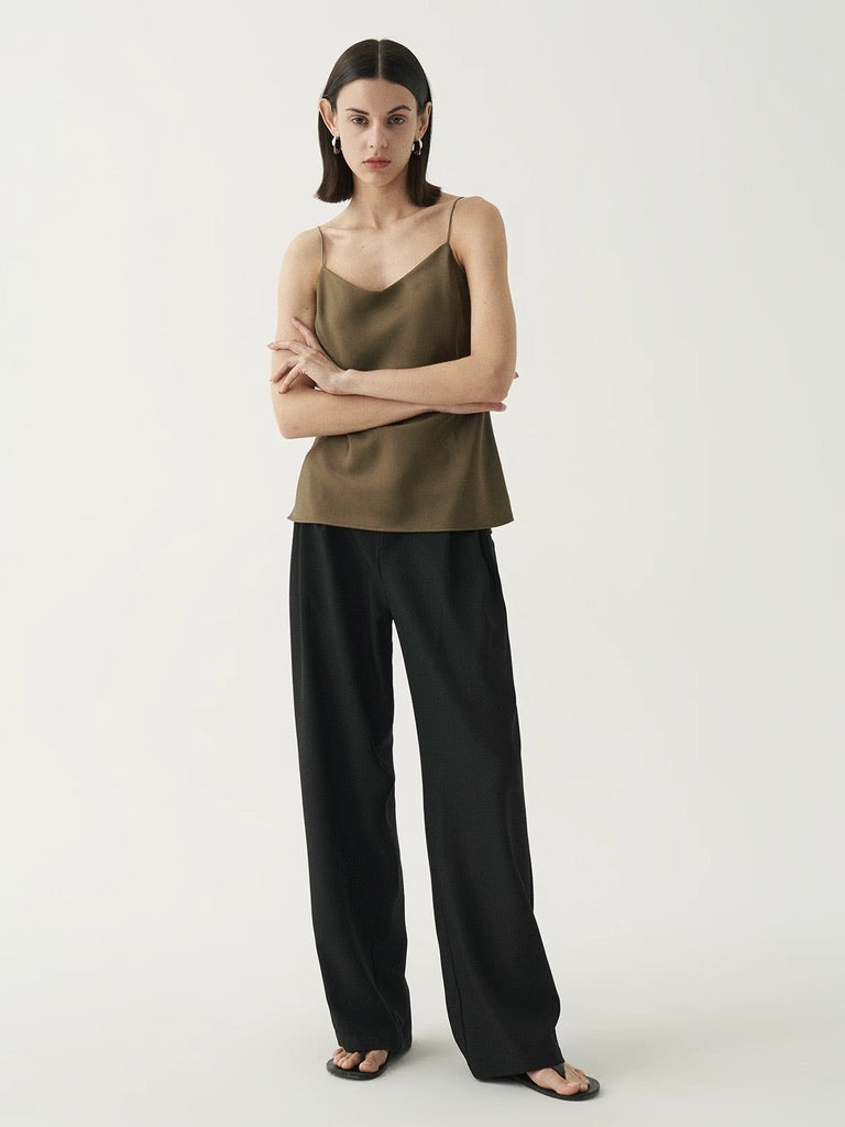 Satin Relaxed V Camisole [2 Colours]