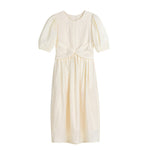 Load image into Gallery viewer, Blouson Bow Midi Dress in Cream
