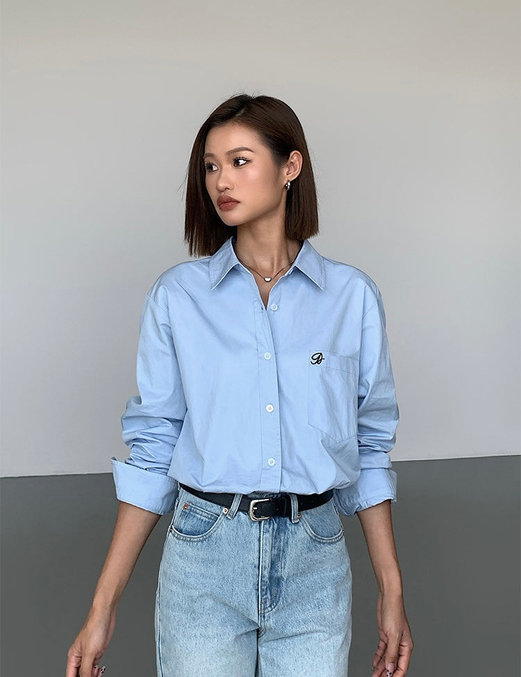 Embroidered Logo Pocket Shirt [3 Colours]